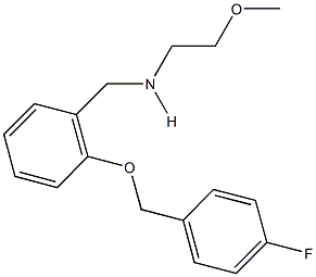 N-{2-[(4-fluorobenzyl)oxy]benzyl}-N-(2-methoxyethyl)amine 化学構造式