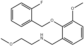N-{2-[(2-fluorobenzyl)oxy]-3-methoxybenzyl}-N-(2-methoxyethyl)amine 化学構造式