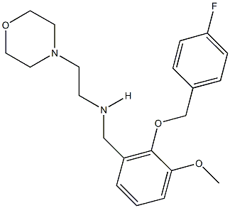 N-{2-[(4-fluorobenzyl)oxy]-3-methoxybenzyl}-N-[2-(4-morpholinyl)ethyl]amine Struktur