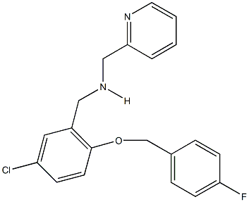N-{5-chloro-2-[(4-fluorobenzyl)oxy]benzyl}-N-(2-pyridinylmethyl)amine 结构式
