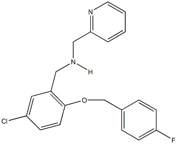 N-{5-chloro-2-[(4-fluorobenzyl)oxy]benzyl}-N-(2-pyridinylmethyl)amine,880811-59-6,结构式