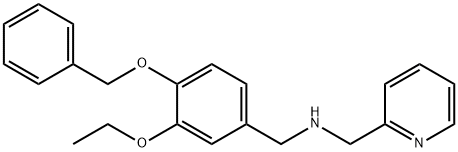 N-[4-(benzyloxy)-3-ethoxybenzyl]-N-(2-pyridinylmethyl)amine 化学構造式