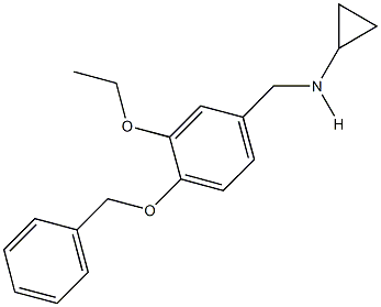 N-[4-(benzyloxy)-3-ethoxybenzyl]-N-cyclopropylamine Struktur