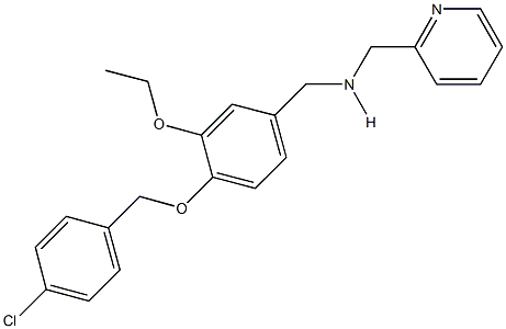 N-{4-[(4-chlorobenzyl)oxy]-3-ethoxybenzyl}-N-(2-pyridinylmethyl)amine Structure