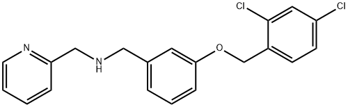 N-{3-[(2,4-dichlorobenzyl)oxy]benzyl}-N-(2-pyridinylmethyl)amine Structure