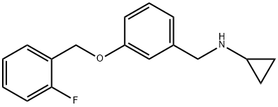 N-cyclopropyl-N-{3-[(2-fluorobenzyl)oxy]benzyl}amine 结构式