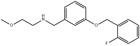 N-{3-[(2-fluorobenzyl)oxy]benzyl}-N-(2-methoxyethyl)amine 结构式