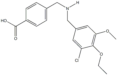 4-{[(3-chloro-4-ethoxy-5-methoxybenzyl)amino]methyl}benzoic acid 结构式