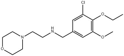 N-(3-chloro-4-ethoxy-5-methoxybenzyl)-N-[2-(4-morpholinyl)ethyl]amine,880812-71-5,结构式