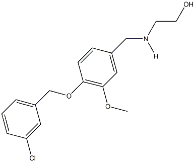 2-({4-[(3-chlorobenzyl)oxy]-3-methoxybenzyl}amino)ethanol|