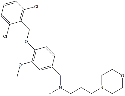 N-{4-[(2,6-dichlorobenzyl)oxy]-3-methoxybenzyl}-N-[3-(4-morpholinyl)propyl]amine Struktur