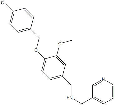 N-{4-[(4-chlorobenzyl)oxy]-3-methoxybenzyl}-N-(3-pyridinylmethyl)amine Struktur