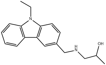 1-{[(9-ethyl-9H-carbazol-3-yl)methyl]amino}-2-propanol 化学構造式