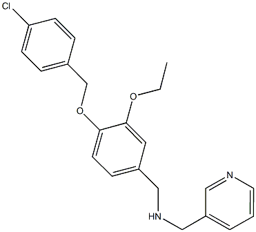 N-{4-[(4-chlorobenzyl)oxy]-3-ethoxybenzyl}-N-(3-pyridinylmethyl)amine Structure