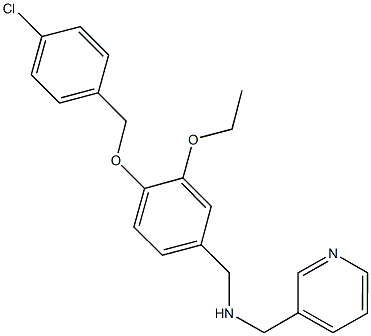 N-{4-[(4-chlorobenzyl)oxy]-3-ethoxybenzyl}-N-(3-pyridinylmethyl)amine|