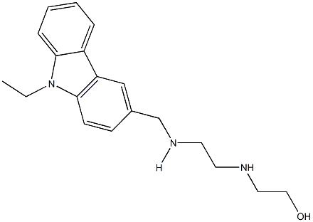 2-[(2-{[(9-ethyl-9H-carbazol-3-yl)methyl]amino}ethyl)amino]ethanol Structure