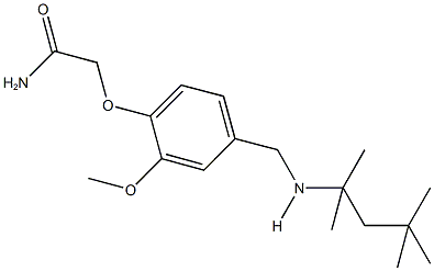 2-(2-methoxy-4-{[(1,1,3,3-tetramethylbutyl)amino]methyl}phenoxy)acetamide 结构式