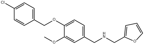 N-{4-[(4-chlorobenzyl)oxy]-3-methoxybenzyl}-N-(2-furylmethyl)amine Struktur