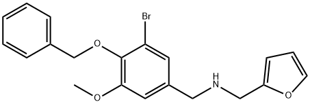N-[4-(benzyloxy)-3-bromo-5-methoxybenzyl]-N-(2-furylmethyl)amine Struktur