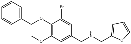 N-[4-(benzyloxy)-3-bromo-5-methoxybenzyl]-N-(2-furylmethyl)amine,880813-74-1,结构式