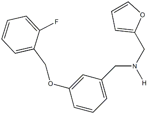 N-{3-[(2-fluorobenzyl)oxy]benzyl}-N-(2-furylmethyl)amine Structure