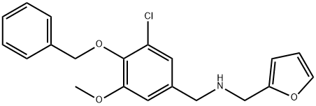 N-[4-(benzyloxy)-3-chloro-5-methoxybenzyl]-N-(2-furylmethyl)amine Struktur