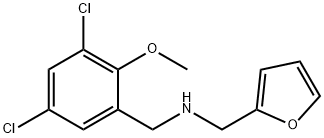 N-(3,5-dichloro-2-methoxybenzyl)-N-(2-furylmethyl)amine Structure