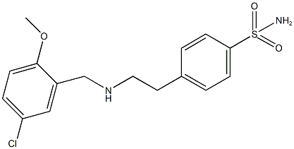 4-{2-[(5-chloro-2-methoxybenzyl)amino]ethyl}benzenesulfonamide 化学構造式