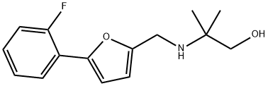 2-({[5-(2-fluorophenyl)-2-furyl]methyl}amino)-2-methyl-1-propanol Struktur