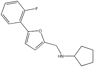 N-cyclopentyl-N-{[5-(2-fluorophenyl)-2-furyl]methyl}amine Structure