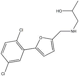 1-({[5-(2,5-dichlorophenyl)-2-furyl]methyl}amino)-2-propanol Struktur