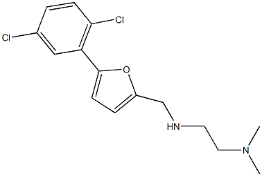 N-{[5-(2,5-dichlorophenyl)-2-furyl]methyl}-N-[2-(dimethylamino)ethyl]amine Struktur