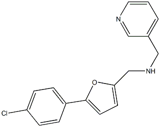 N-{[5-(4-chlorophenyl)-2-furyl]methyl}-N-(3-pyridinylmethyl)amine 化学構造式