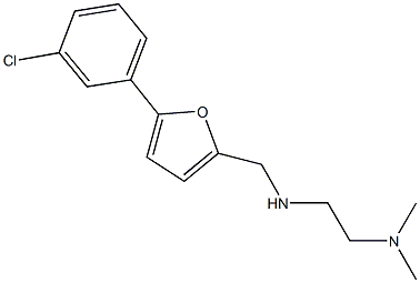 N-{[5-(3-chlorophenyl)-2-furyl]methyl}-N-[2-(dimethylamino)ethyl]amine Struktur