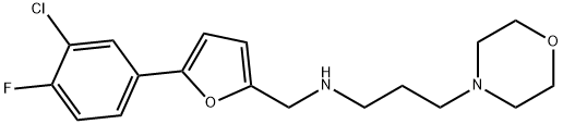 N-{[5-(3-chloro-4-fluorophenyl)-2-furyl]methyl}-N-[3-(4-morpholinyl)propyl]amine Struktur