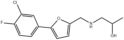1-({[5-(3-chloro-4-fluorophenyl)-2-furyl]methyl}amino)-2-propanol Structure