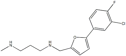 N-{[5-(3-chloro-4-fluorophenyl)-2-furyl]methyl}-N-[3-(methylamino)propyl]amine Struktur