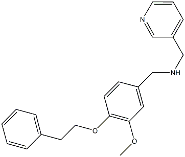 N-[3-methoxy-4-(2-phenylethoxy)benzyl]-N-(3-pyridinylmethyl)amine Structure