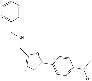 1-[4-(5-{[(2-pyridinylmethyl)amino]methyl}-2-furyl)phenyl]ethanol,880864-80-2,结构式