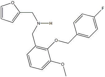 N-{2-[(4-fluorobenzyl)oxy]-3-methoxybenzyl}-N-(2-furylmethyl)amine Struktur