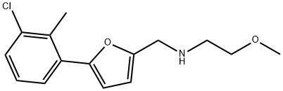 N-{[5-(3-chloro-2-methylphenyl)-2-furyl]methyl}-N-(2-methoxyethyl)amine Structure