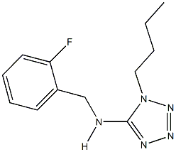 1-butyl-N-(2-fluorobenzyl)-1H-tetraazol-5-amine 化学構造式