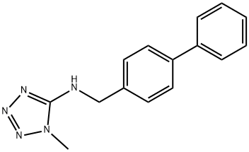 N-([1,1'-biphenyl]-4-ylmethyl)-N-(1-methyl-1H-tetraazol-5-yl)amine 化学構造式