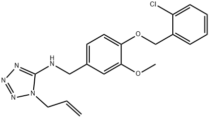 N-(1-allyl-1H-tetraazol-5-yl)-N-{4-[(2-chlorobenzyl)oxy]-3-methoxybenzyl}amine 结构式