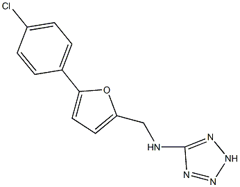 N-{[5-(4-chlorophenyl)-2-furyl]methyl}-N-(2H-tetraazol-5-yl)amine Structure