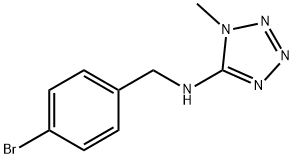 N-(4-bromobenzyl)-N-(1-methyl-1H-tetraazol-5-yl)amine Struktur