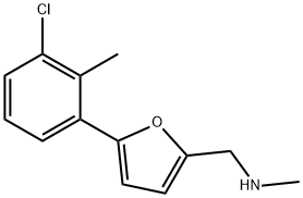 N-{[5-(3-chloro-2-methylphenyl)-2-furyl]methyl}-N-methylamine 结构式