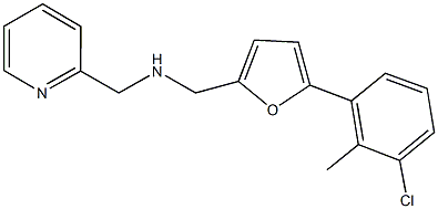 N-{[5-(3-chloro-2-methylphenyl)-2-furyl]methyl}-N-(2-pyridinylmethyl)amine Struktur