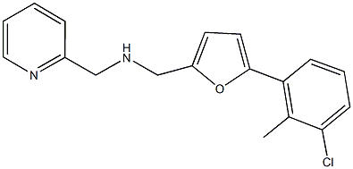 N-{[5-(3-chloro-2-methylphenyl)-2-furyl]methyl}-N-(2-pyridinylmethyl)amine 化学構造式