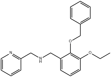 N-[2-(benzyloxy)-3-ethoxybenzyl]-N-(2-pyridinylmethyl)amine 化学構造式